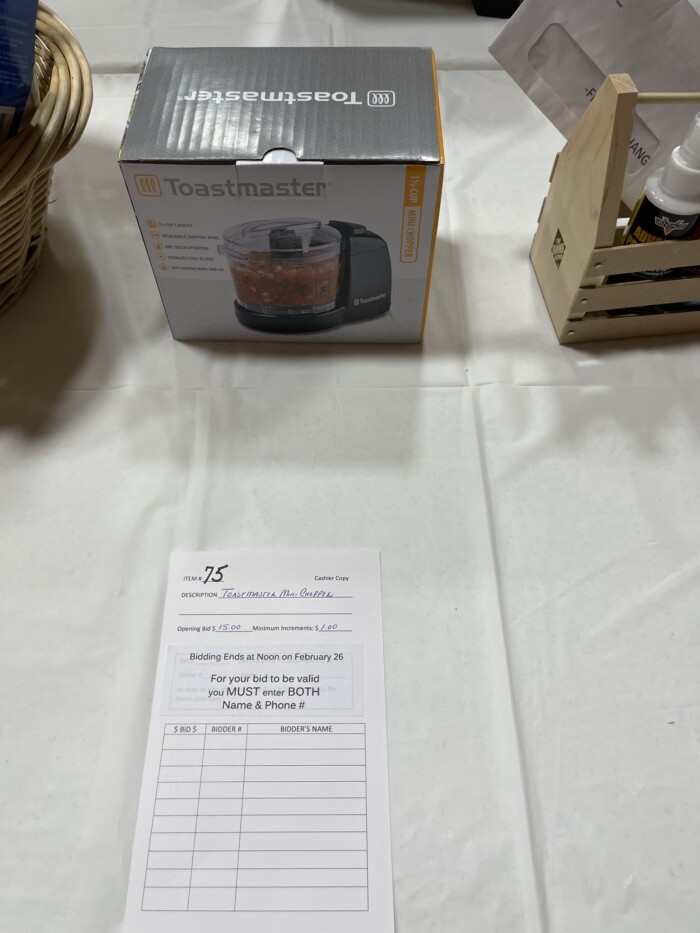 Toastmaster Mini Chopper All Saints Lutheran Church Orland Park, IL