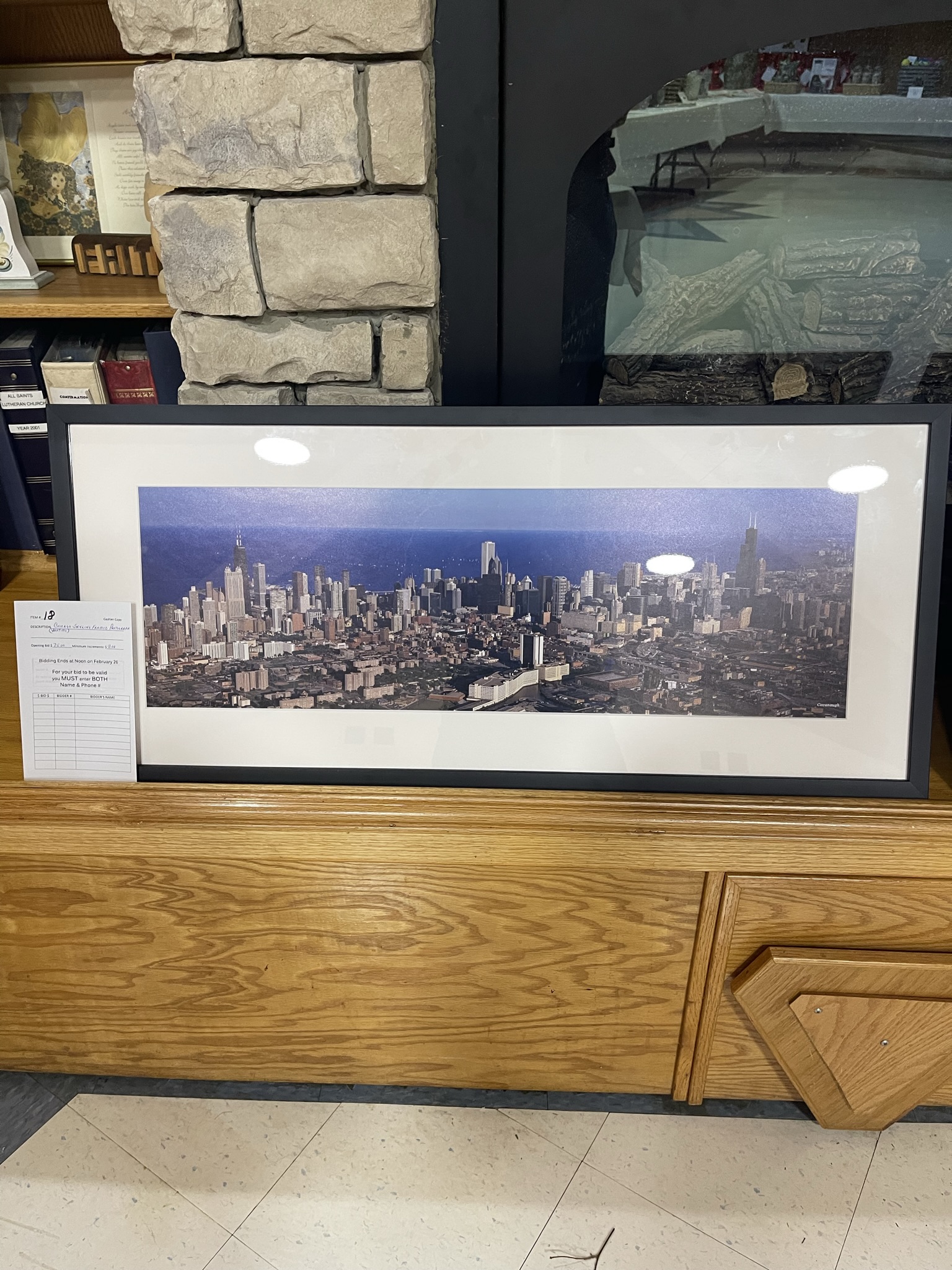 Chicago Skyline Framed Photo (Daytime – All Saints Lutheran Church